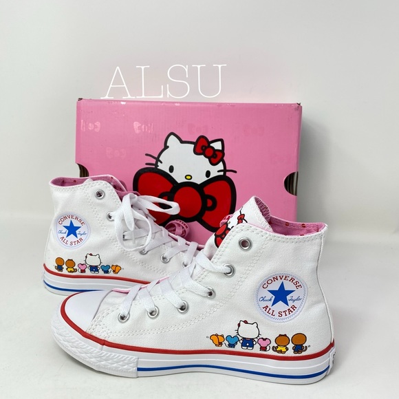 Converse Other - Conv&Hello Kitty Ctas High Top White Pink Kid’s